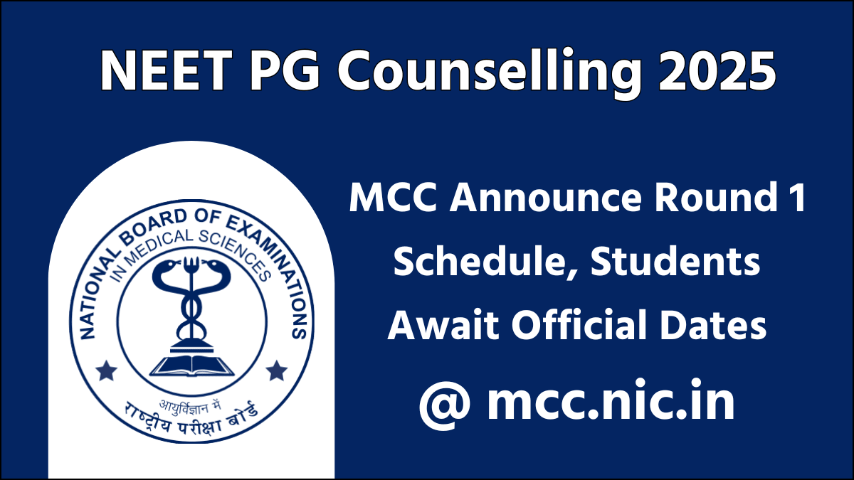 NEET PG Counselling 2025 News Update