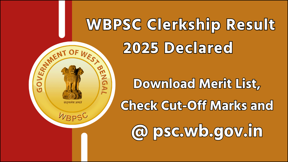 WBPSC Clerkship Result 2025 Declared